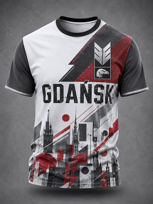 Męski t-shirt z krótkim rękawem z Polską