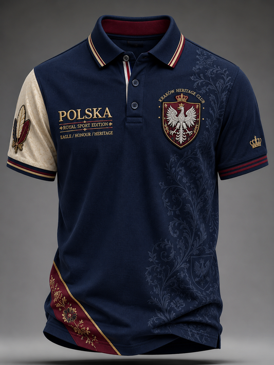 Męska koszula z krótkim rękawem z Polską
