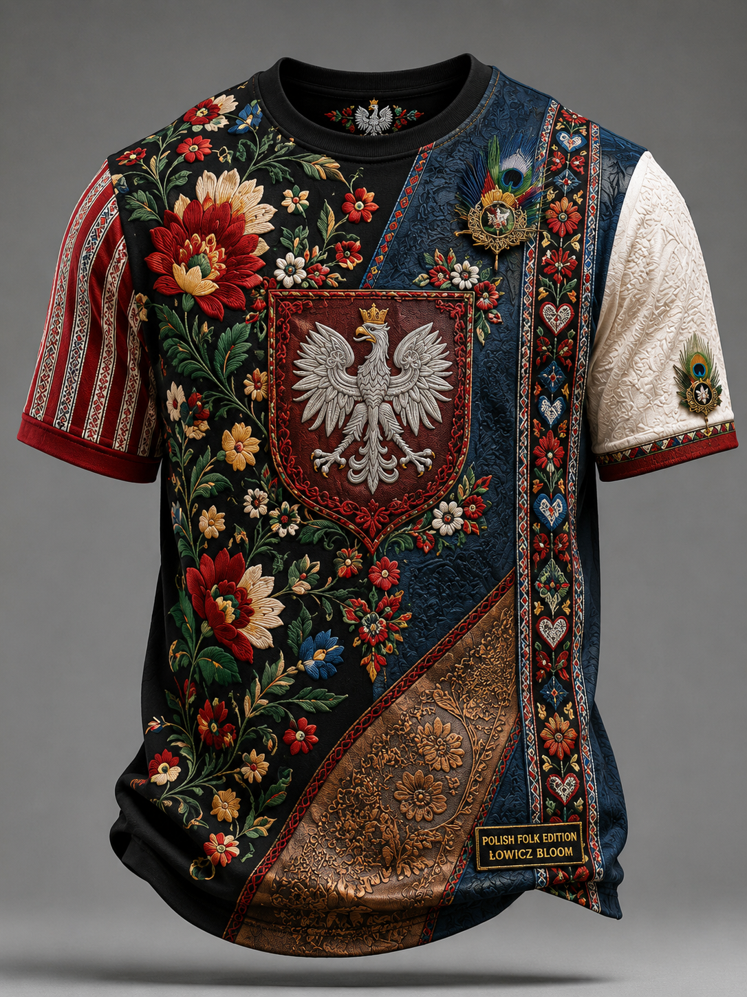 Męski t-shirt z krótkim rękawem z Polską