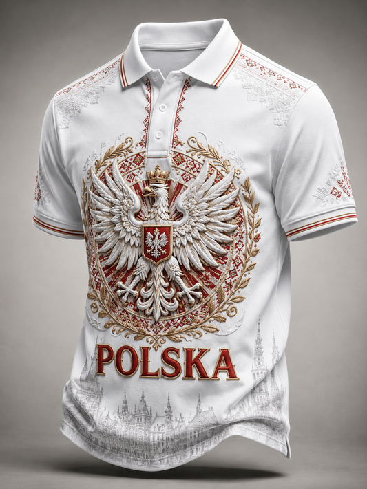 Męska koszula z krótkim rękawem z Polską