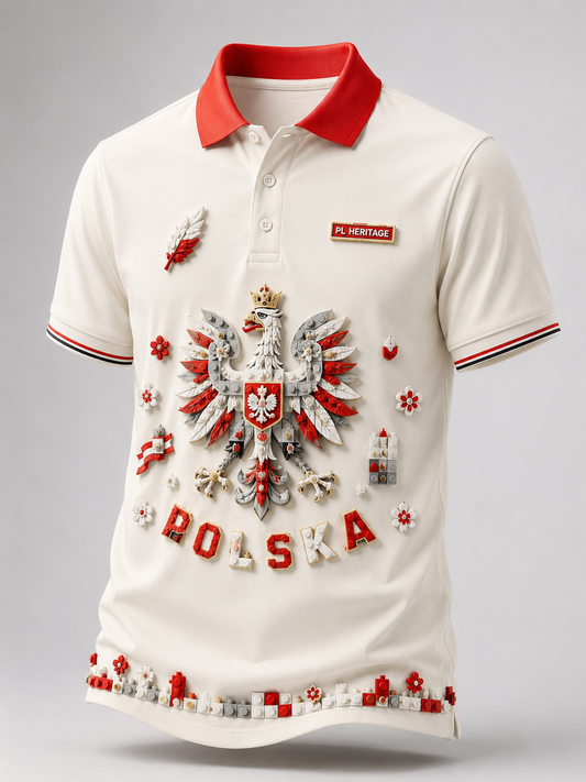 Męska koszula z krótkim rękawem z Polską