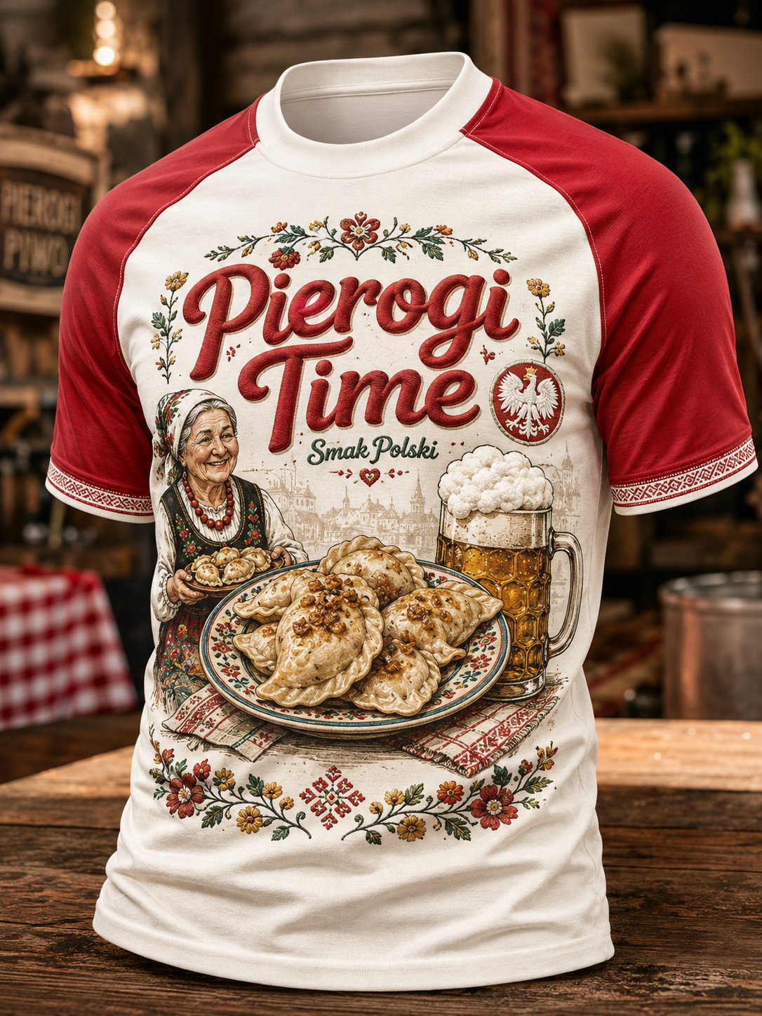 Męski t-shirt z krótkim rękawem z Polską
