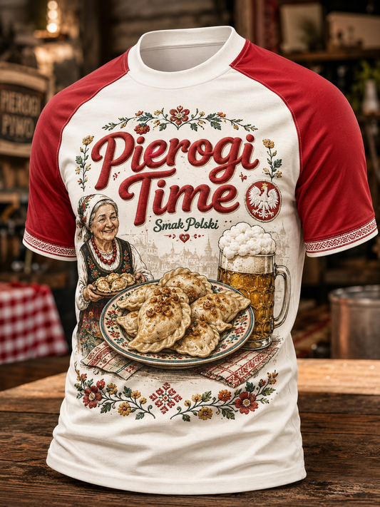 Męski t-shirt z krótkim rękawem z Polską