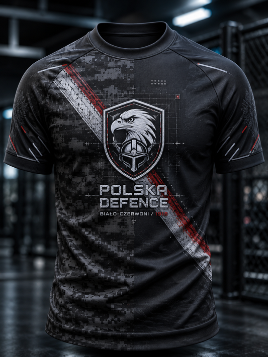 Męski t-shirt wojskowy polskich sił zbrojnych z krótkim rękawem