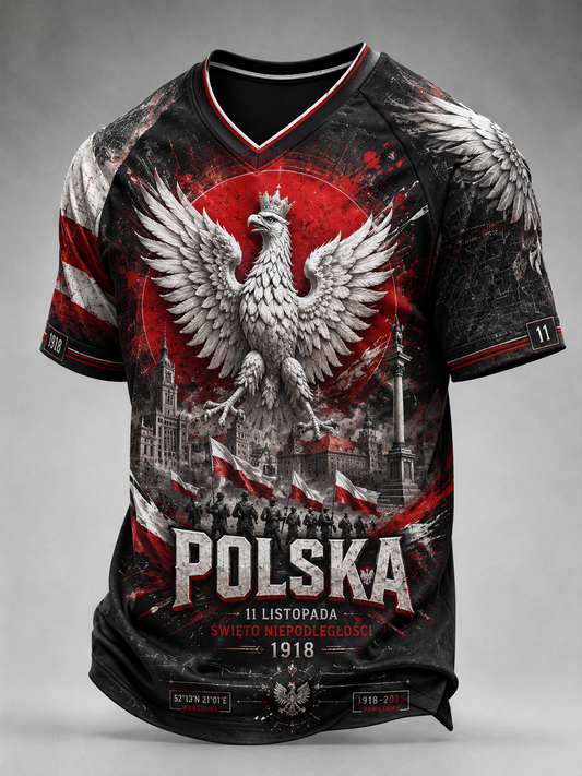 Męska koszulka wojskowa z polskim dekoltem Forcesv