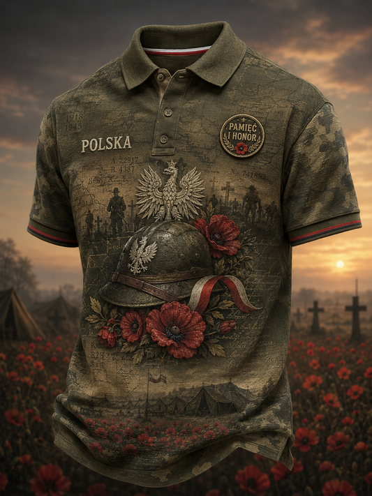 Męska koszula z krótkim rękawem Wojsk Polskich
