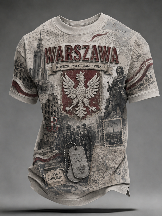 Męska koszulka z krótkim rękawem Wojska Polskiego