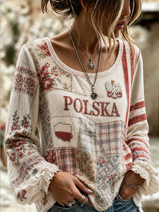 Damska koszula bawełniana z okazji Dnia Niepodległości Polski