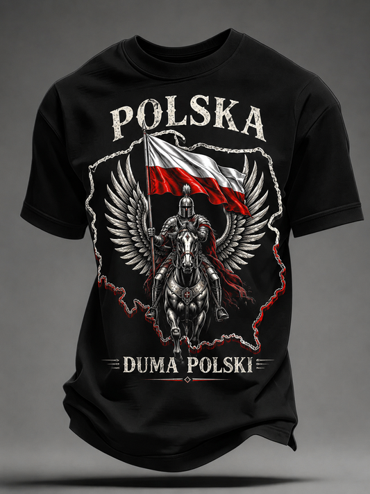 Męski t-shirt wojskowy polskich sił zbrojnych z krótkim rękawem
