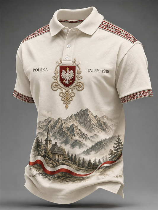 Męski T-shirt z krótkim rękawem na Dzień Niepodległości Polski