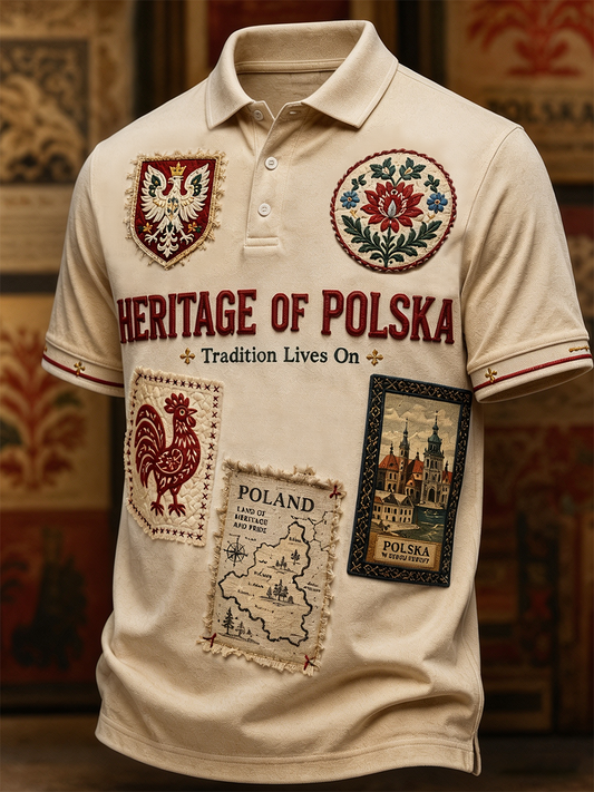 Męska koszula z krótkim rękawem z Polską