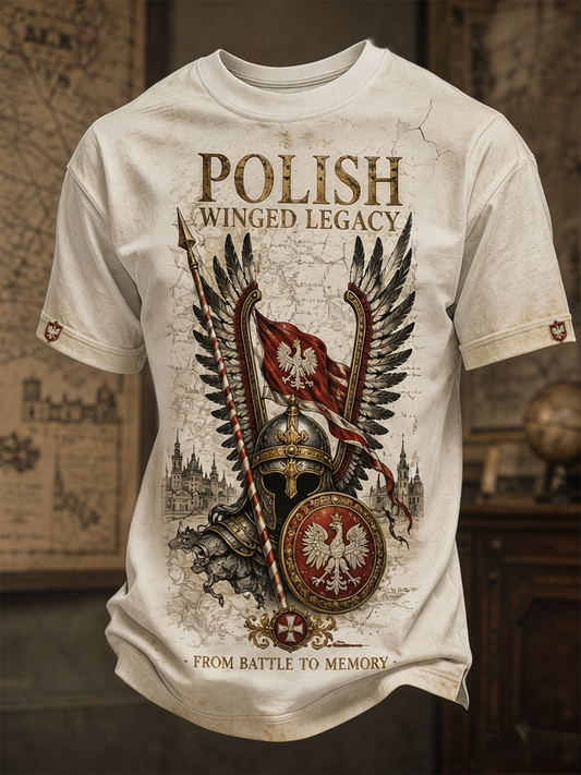 Męski t-shirt wojskowy polskich sił zbrojnych z krótkim rękawem