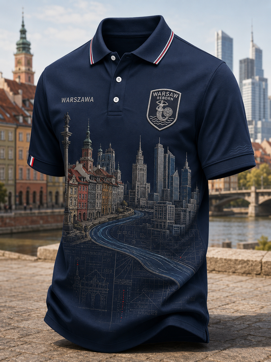 Męska polska koszula miejska z krótkim rękawem