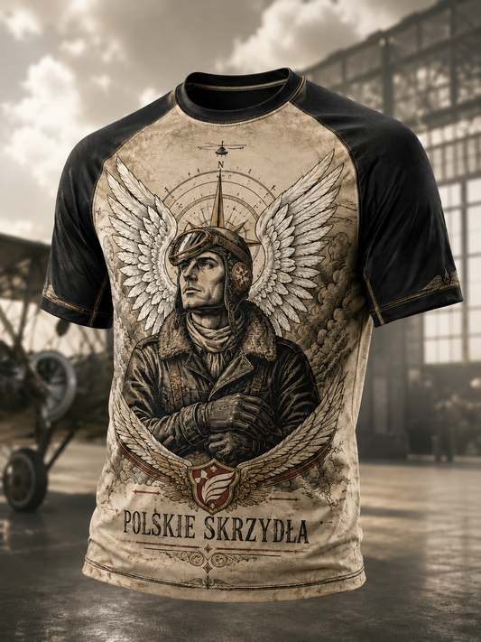 Męski t-shirt wojskowy polskich sił zbrojnych z krótkim rękawem