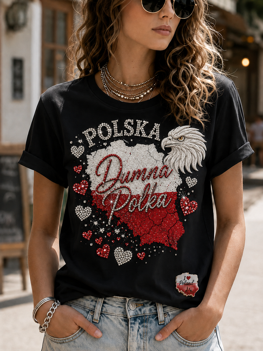 Koszulka damska Polska z krótkim rękawem