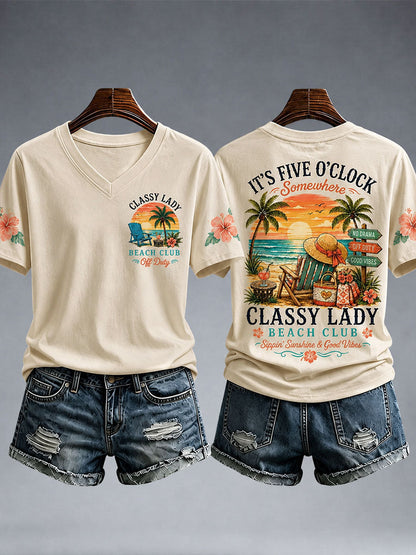 Kobiecy elegancki t-shirt klubu Bbach