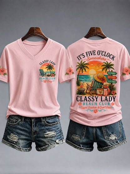 Kobiecy elegancki t-shirt klubu Bbach