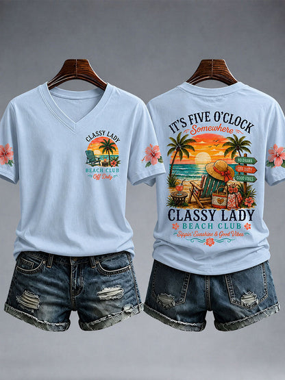 Kobiecy elegancki t-shirt klubu Bbach