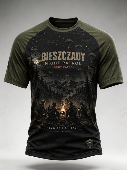 Męski t-shirt wojskowy polskich sił zbrojnych z krótkim rękawem