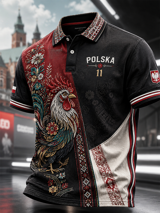 Męska koszula z krótkim rękawem z Polską