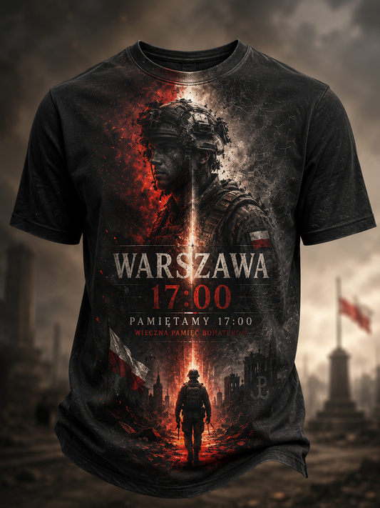 Męski t-shirt wojskowy polskich sił zbrojnych z krótkim rękawem