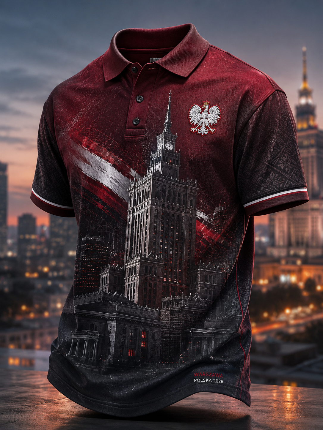 Męska koszula z krótkim rękawem z Polską