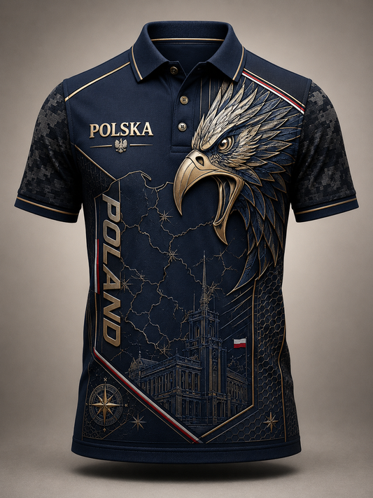 Męska koszula z krótkim rękawem z Polską