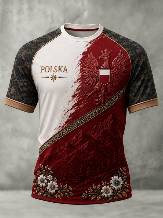 Męska Polska Koszulka z krótkim rękawem