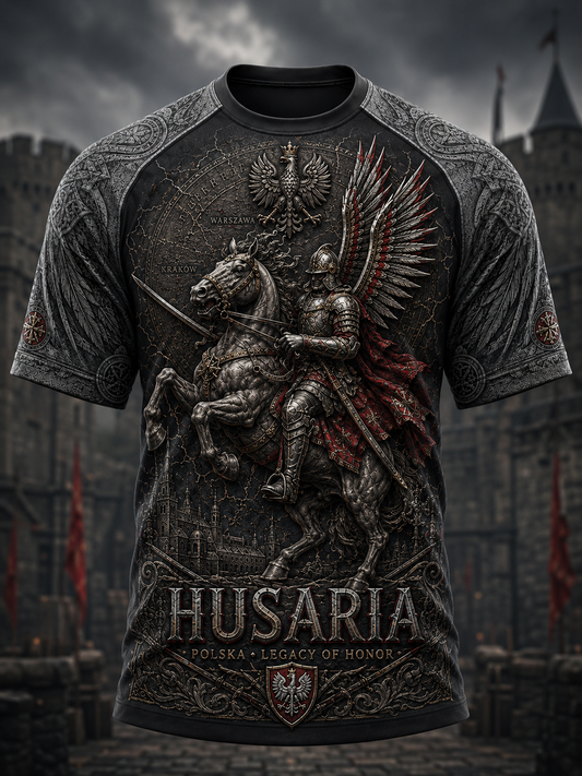 Męski t-shirt wojskowy polskich sił zbrojnych z krótkim rękawem
