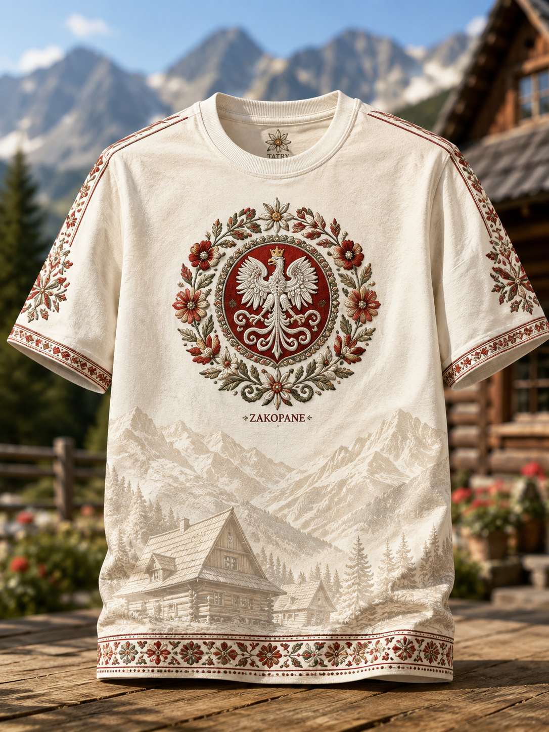 Koszulka męska z krótkim rękawem, Zakopane i góry w Polsce