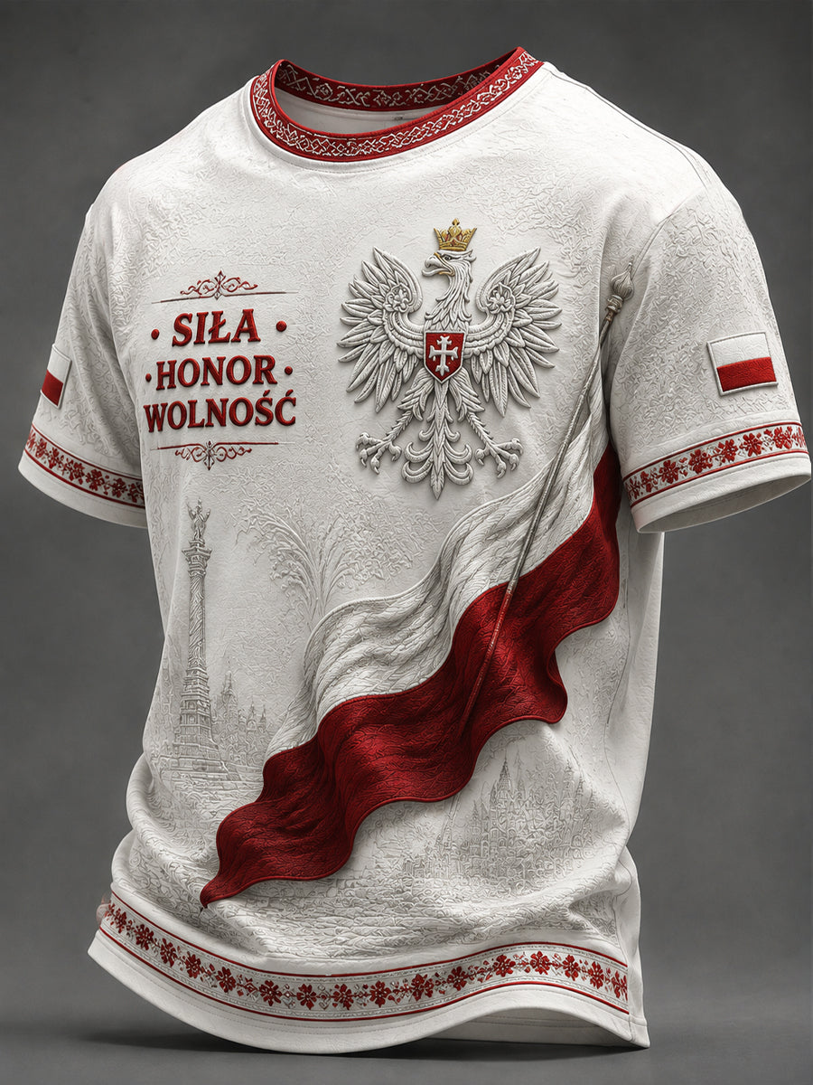 Vintage Polski Orzeł Pride & Freedom Casual T-Shirt