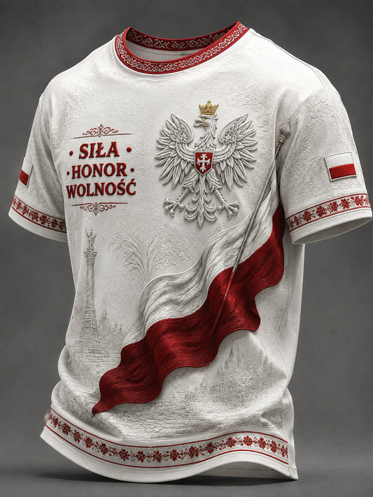 Vintage Polski Orzeł Pride & Freedom Casual T-Shirt