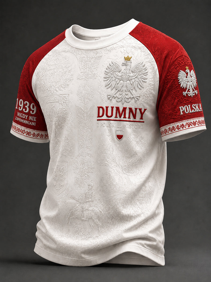 Vintage Polski Orzeł Pride Casual T-Shirt