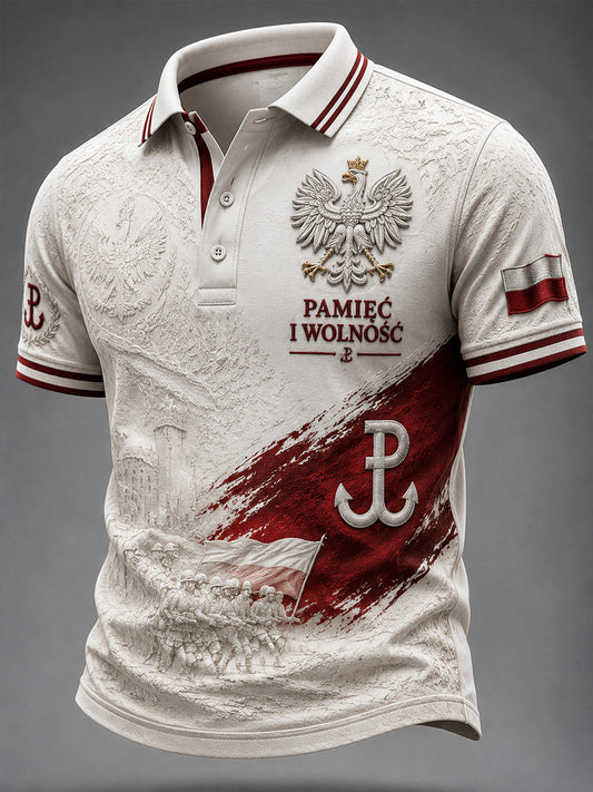 Retro Polski Weteran Pamiątkowa koszulka polo na co dzień
