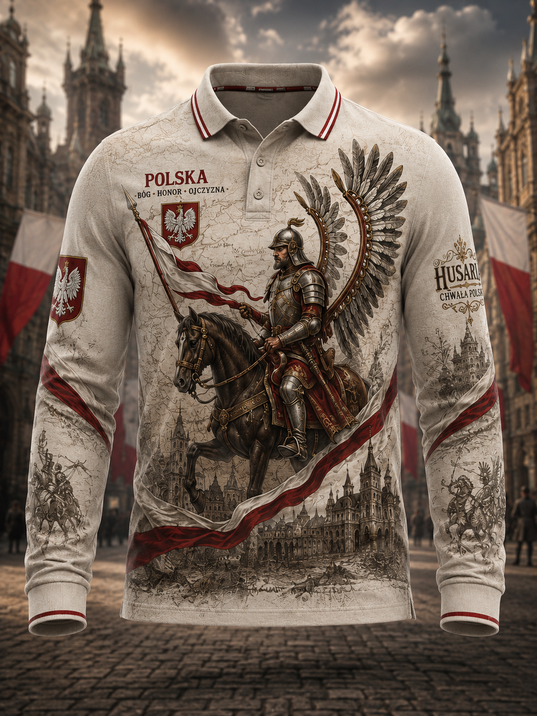 Męska koszula z długim rękawem Wojska Polskiego