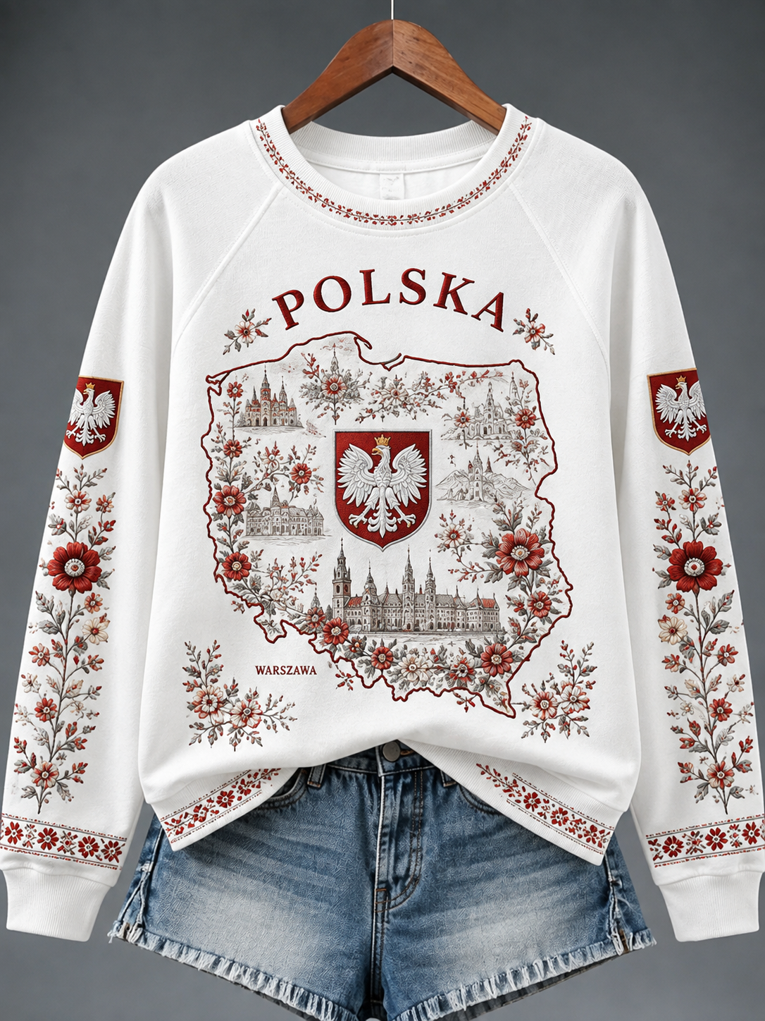 Damska bluza raglan z Polską