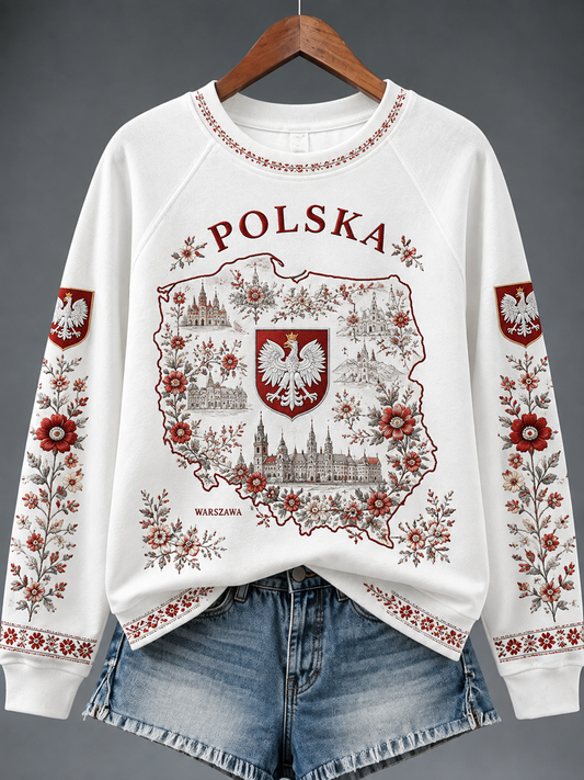 Damska bluza raglan z Polską