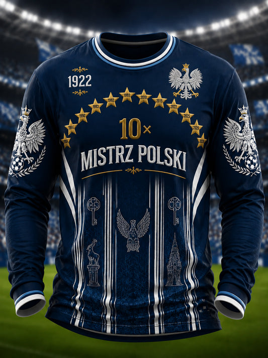 Klasyczny koszulka piłkarska z grafiką Poznań