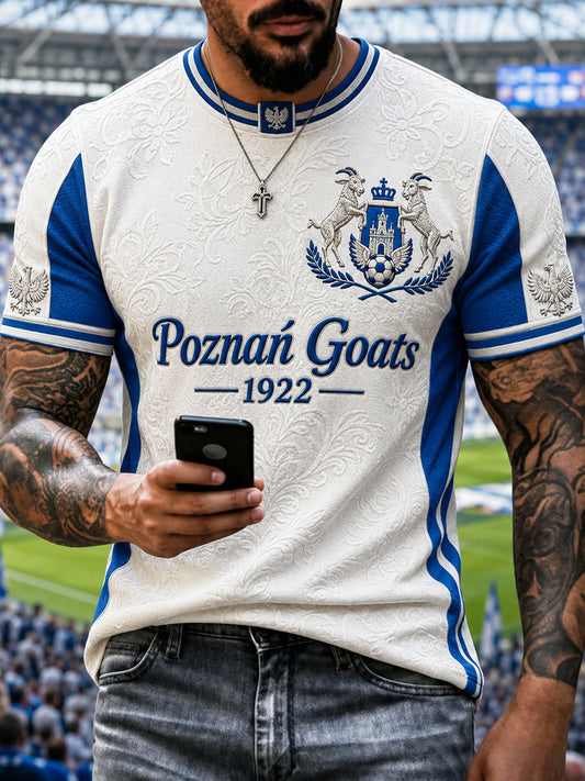 Koszulka z grafiką inspirowaną tradycją piłki nożnej Blue & White