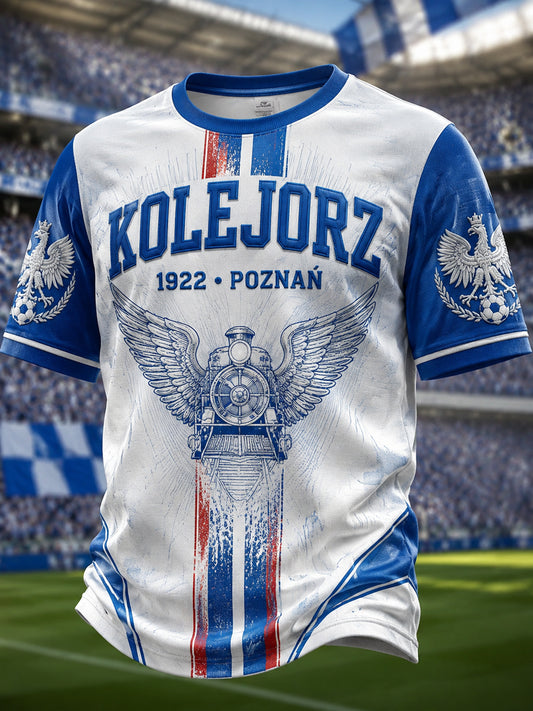 Klasyczna koszulka z grafiką inspirowaną dziedzictwem kibiców piłki nożnej