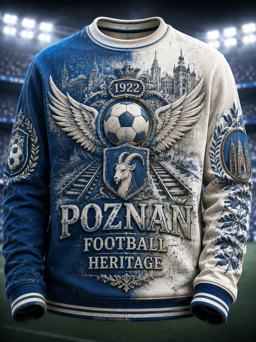 Klasyczna graficzna bluza piłkarska dla miłośników dziedzictwa futbolowego