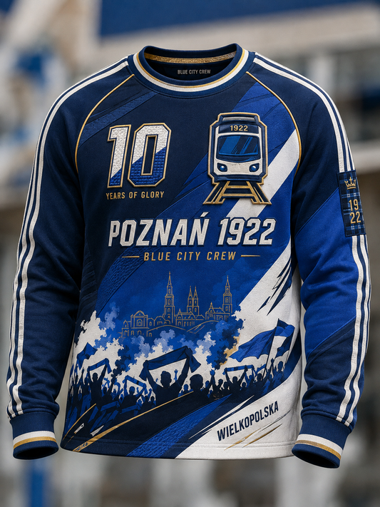 Męski polski koszykarski t-shirt z warkoczykowym wzorem i długim rękawem
