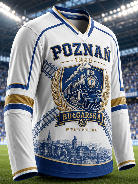 Męska Polska KOLEJORZ Koszulka z długim rękawem