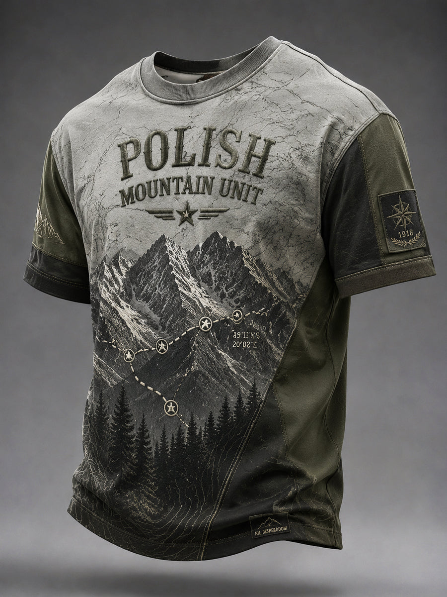 T-shirt męski z motywem tradycji wojskowej Polski