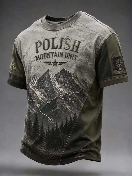 T-shirt męski z motywem tradycji wojskowej Polski