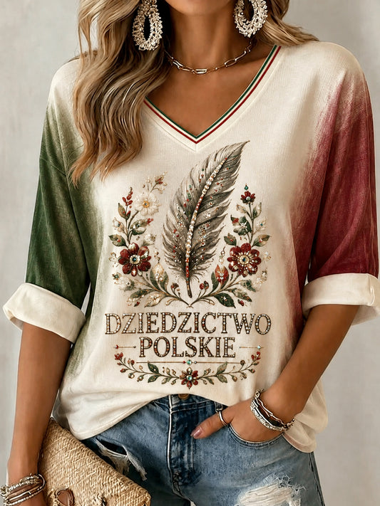 Koszulka z dziedzictwem Polski w sercu dla kobiet