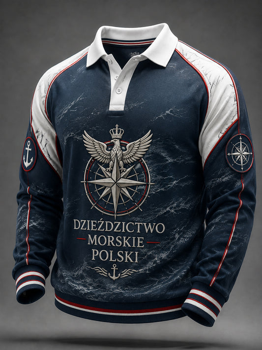 Męski koszulowy polo Zawsze Polska z motywem wojskowym