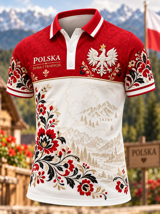 Koszula męska Polska z krótkim rękawem