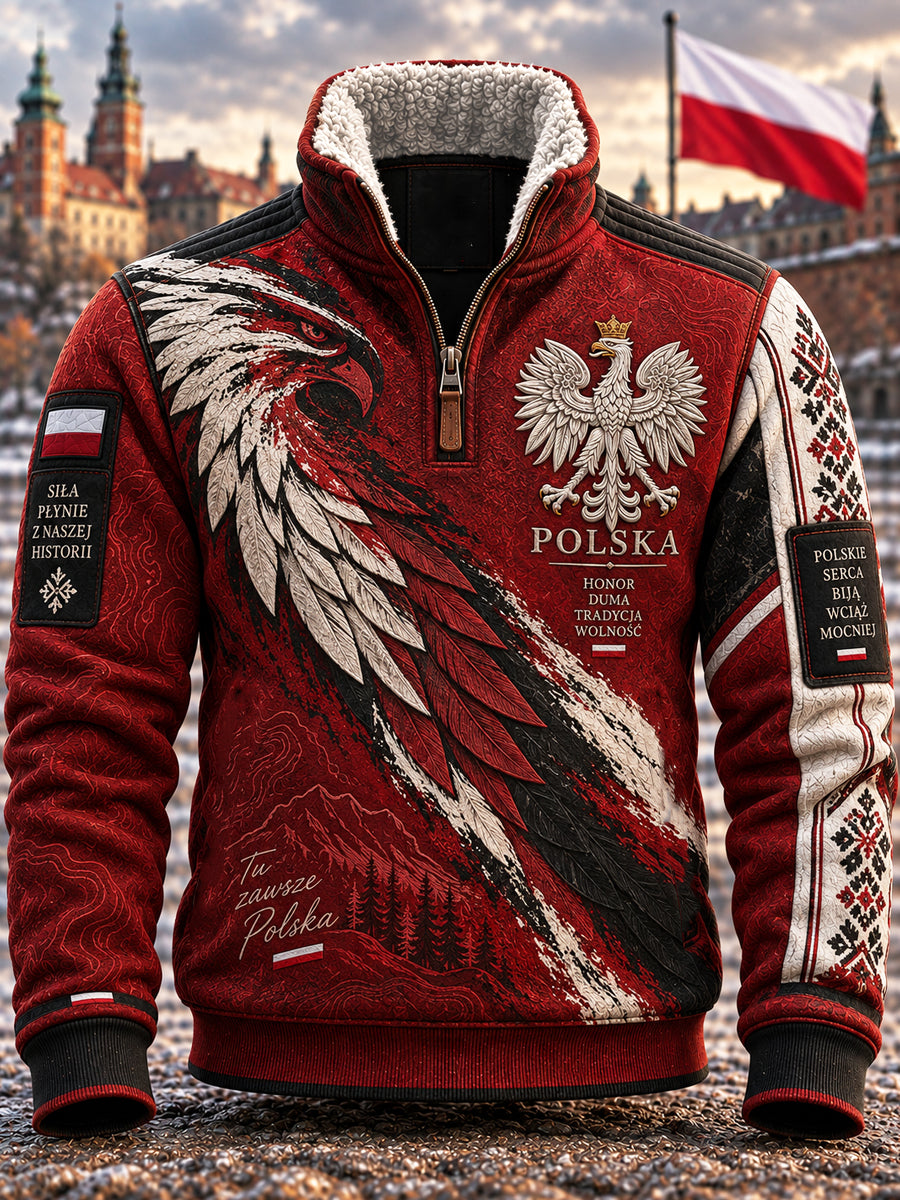 Patriotyczny, nieformalny bluzy z graficznym nadrukiem