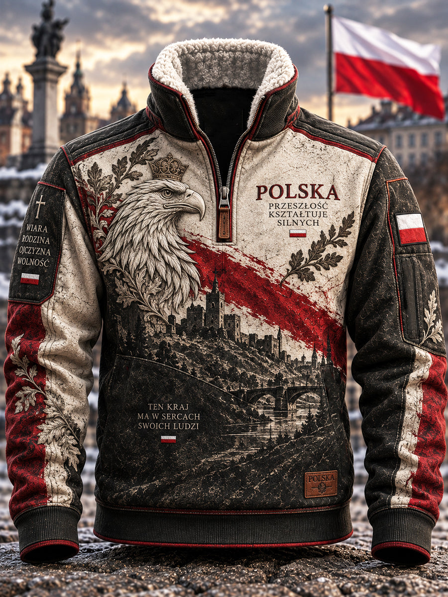 Stary, patriotyczny sweter codzienny